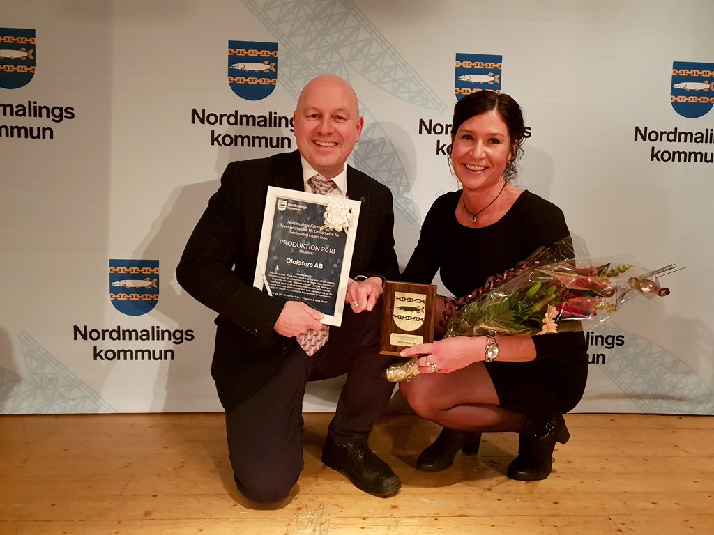 Press release - Olofsfors AB took home this year's production award at Nordmaling's corporate gala
